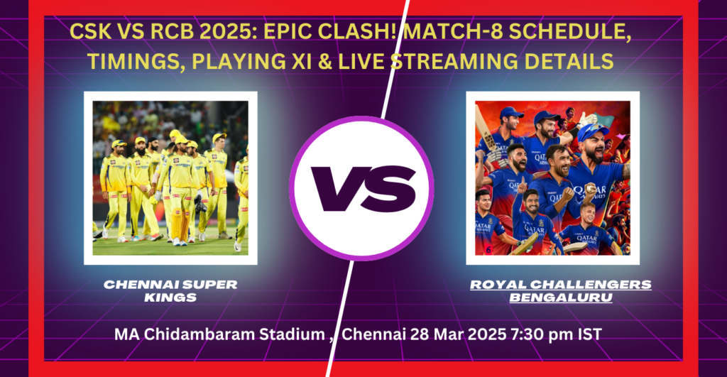 CSK vs RCB 2025 Epic Clash!