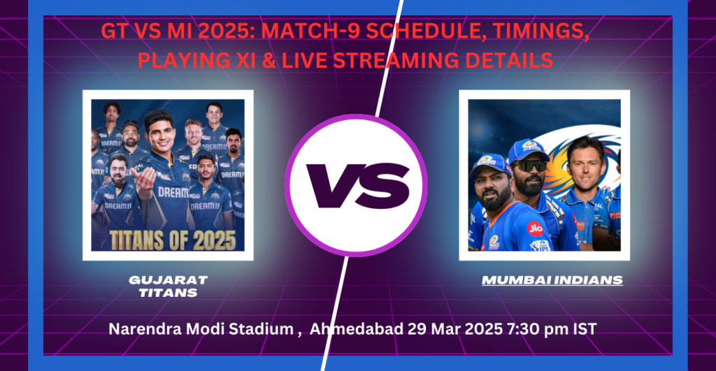 GT vs MI 2025